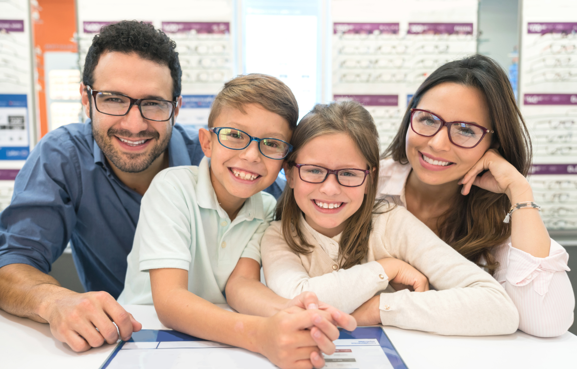 Optometrist providing an eye exam